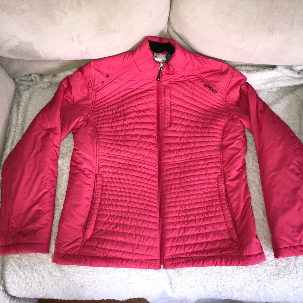 Spyder pink women’s winter jacket coat size medium
